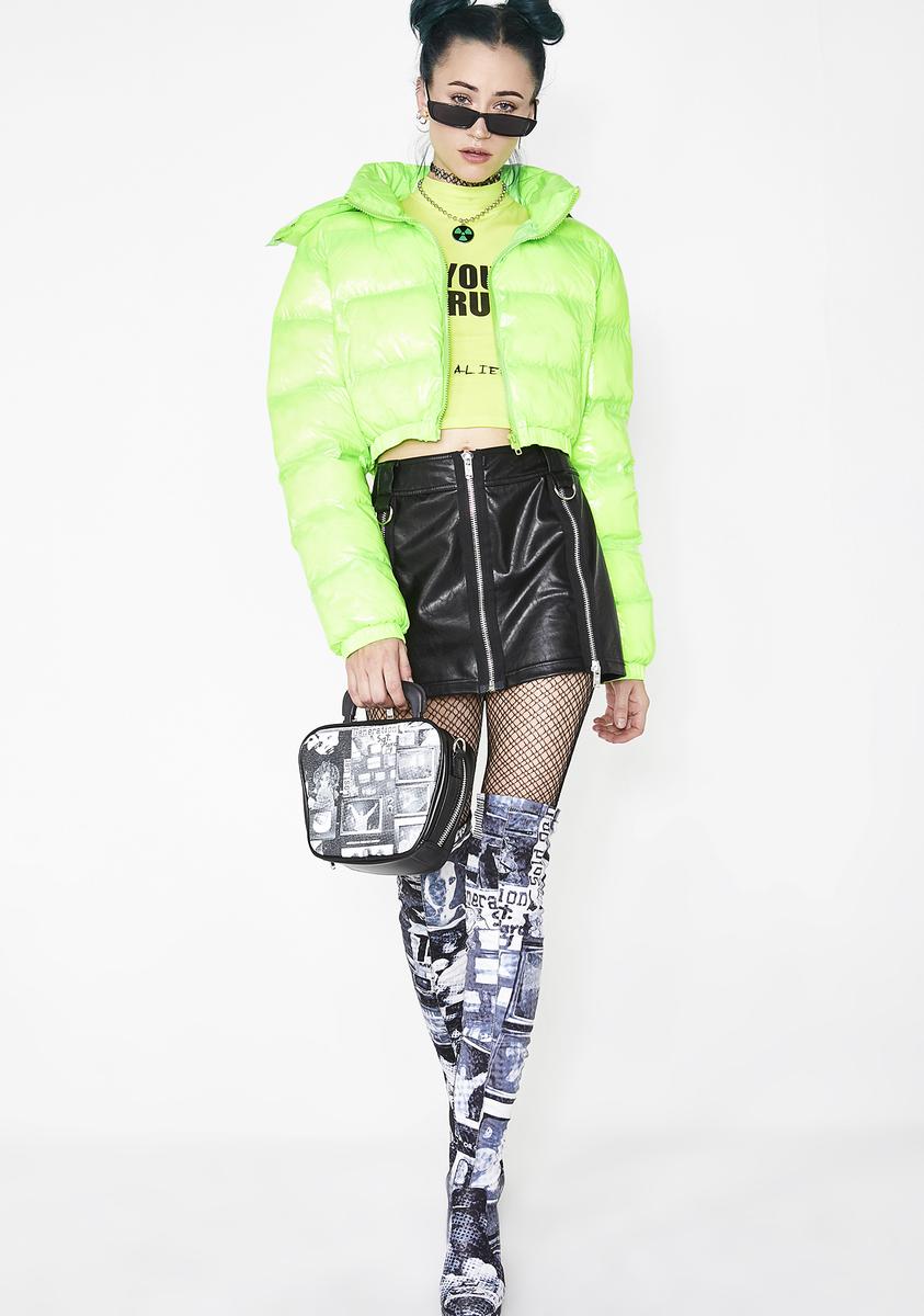 Acid Limelight Puffer Jacket
