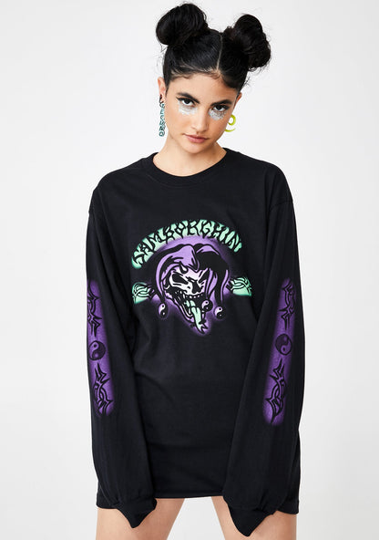 Airbrush Joker Long Sleeve Tee