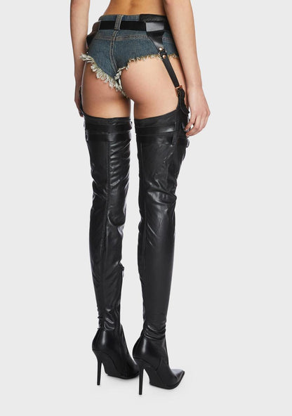 Alessia Thigh High Chap Boots