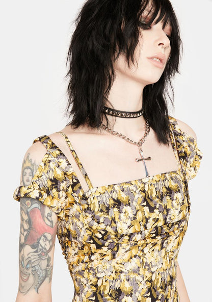 90s Brocade Villa Mini Dress