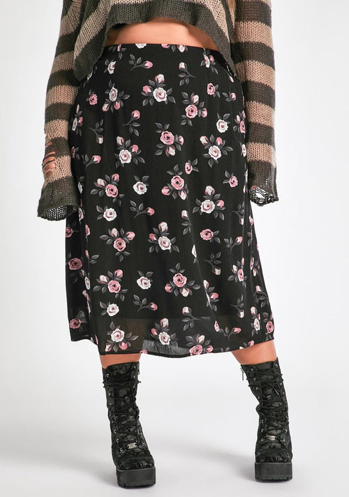 Always Erase And Rewind Midi Skirt