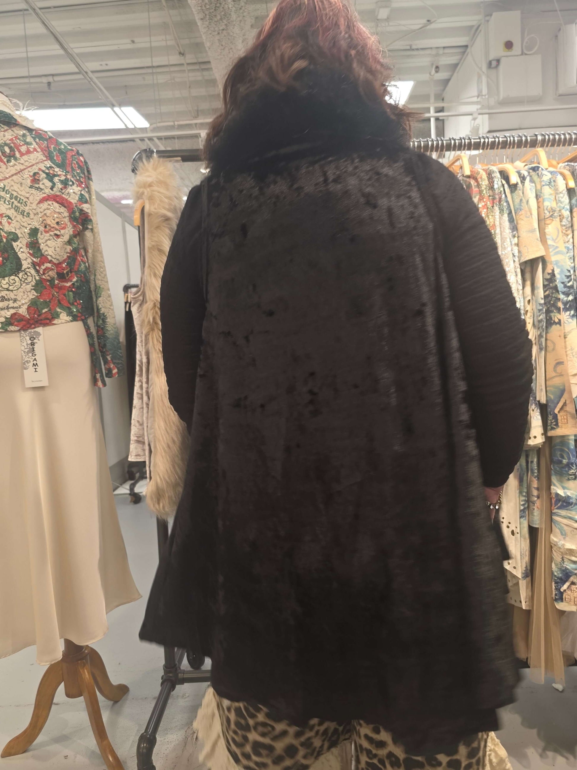 Black Faux Fur Vest