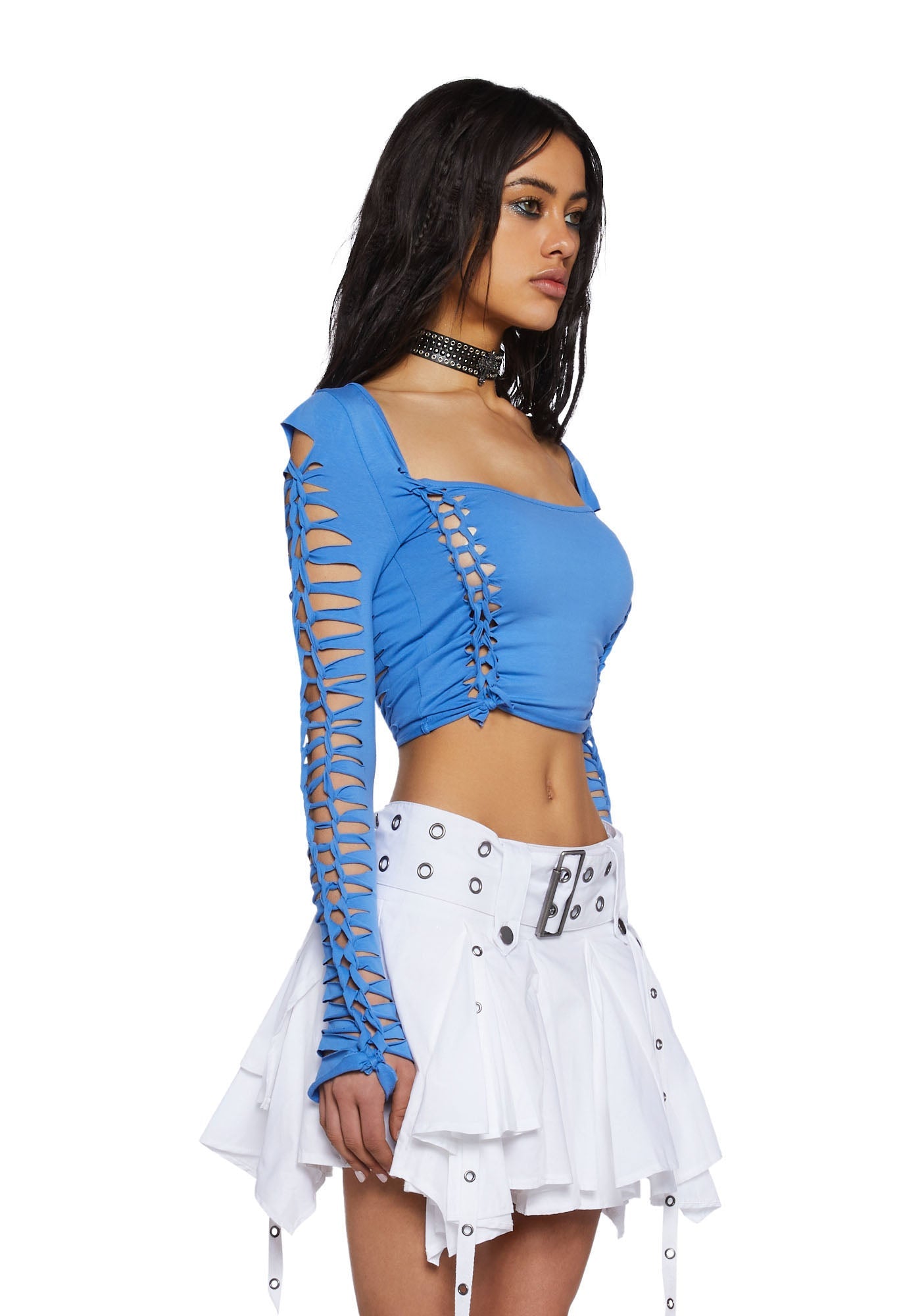 Alternative Spells Long Sleeve Top-Blue