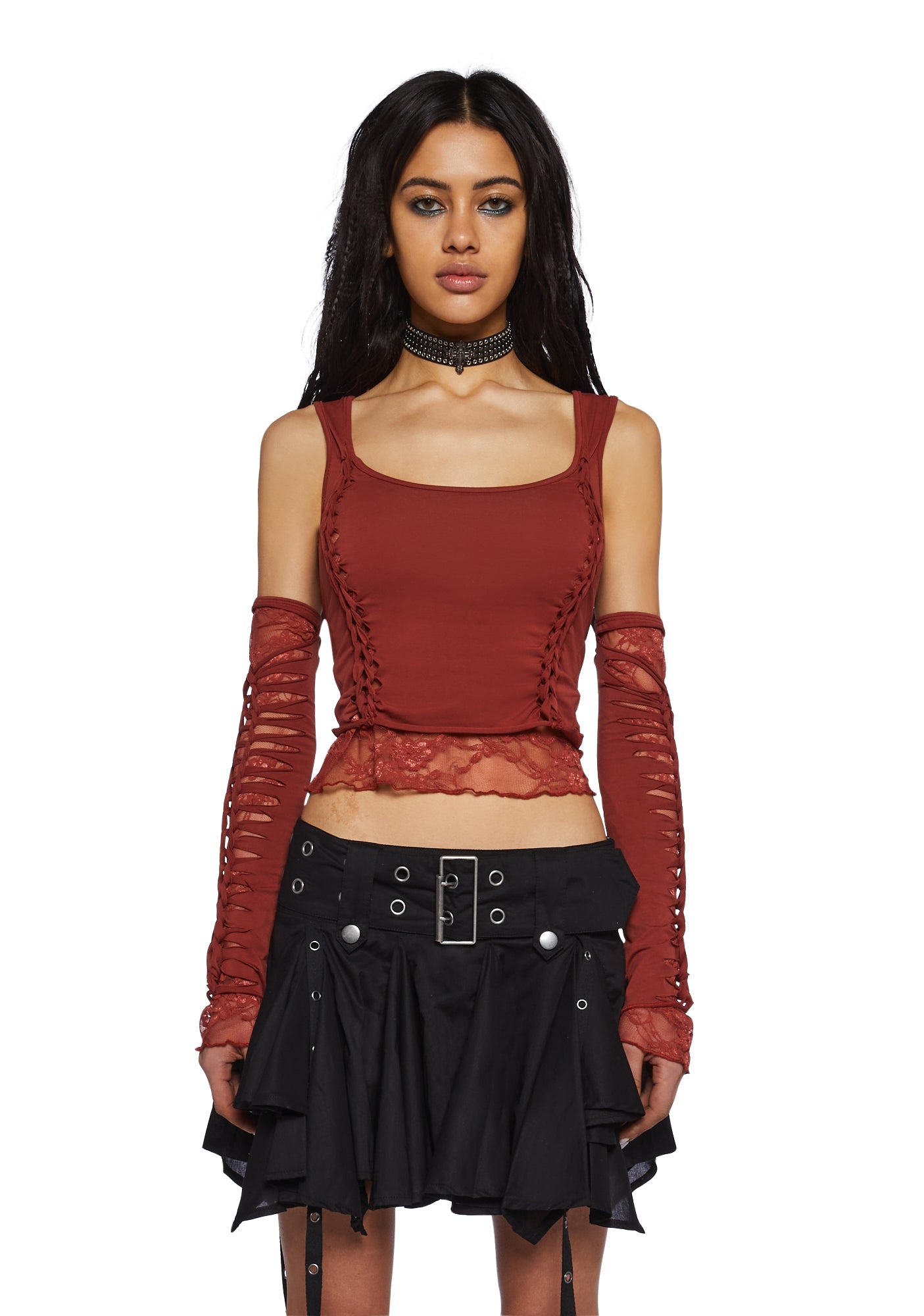 Alternative Spells Top & Gloves Set - Rust