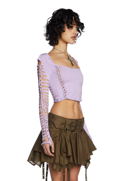Alternative Spells Long Sleeve Top-Purple