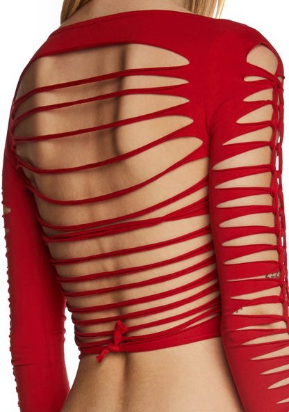 Alternative Spells Long Sleeve Top - Red