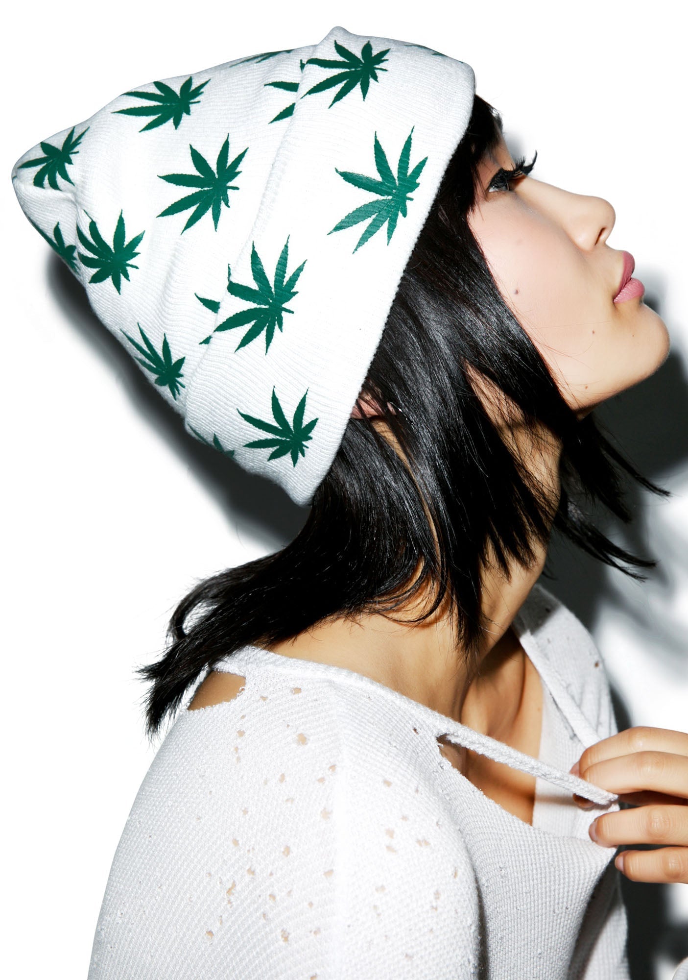 All Over Mary Jane Beanie - Red