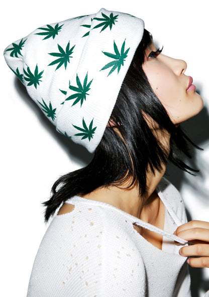 All Over Mary Jane Beanie - Red
