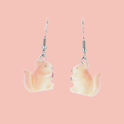 Fuzzy Squirrel Earrings