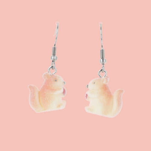 Fuzzy Squirrel Earrings