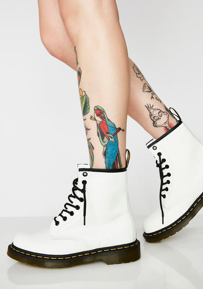 1460 White 8 Eye Boots