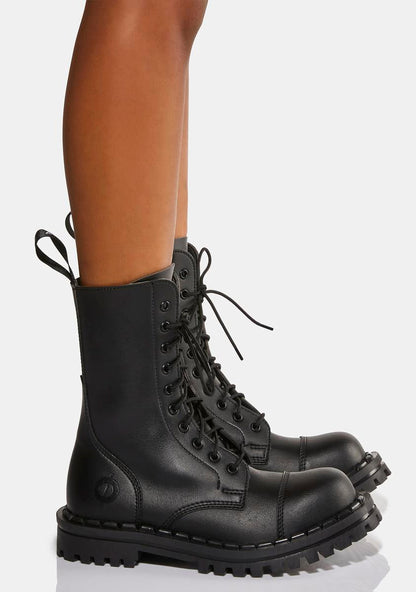 351 Vegan Leather Combat Boots